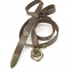 Gewandgürtel Rosette, braun 125cm
