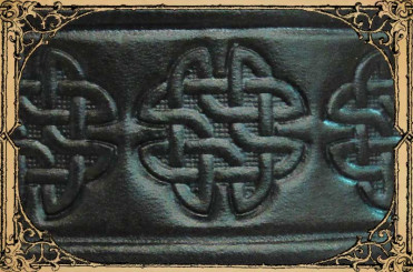 Wechselgürtel 4cm CelticKnot1, Dunkelgruen 