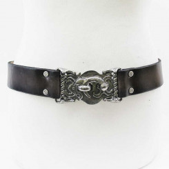 Gürtel 4,5 cm mit Hakenverschluss, Dunkelbraun 