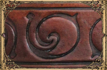 Wechselgürtel 4cm Spirale, Cognac 