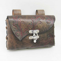 Gürteltasche "Tina groß", Feder, Bisonbraun 