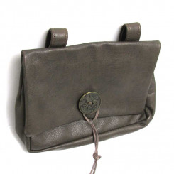 Tasche "Steff" Dunkelbraun mit Ornamentknopf 
