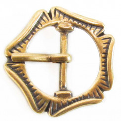 Schnalle Fünfpass 20mm Altmessing