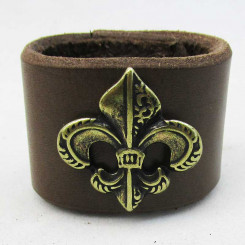 Haarleder  "Fleur de Lys", Braun 