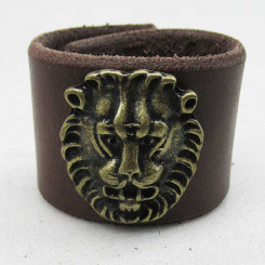 Haarleder  "Löwenkopf", Braun 