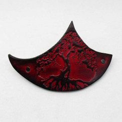 Haarspange mit Clip "blutroter Lebensbaum" 