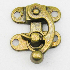 Hakenschliesse, klein Altmessing