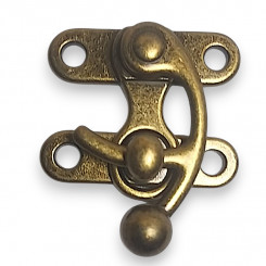 Hakenschliesse, mittel Altmessing