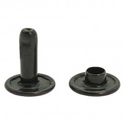 100 Stk. Hohlnieten 12x13 Schwarz 