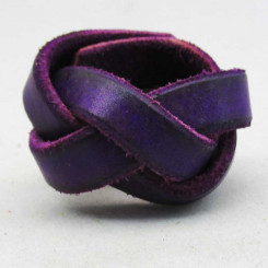 Haarleder "Geflochten" Lila 