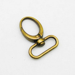 Karabiner 4cm Altmessing