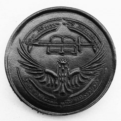 Kühlschrank-Magnet "GrauesLager" Schwarz 