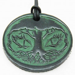 Lederanhänger "Grünes Lager" Dunkelgrün 