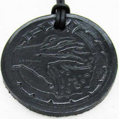 Lederanhänger "Schwarzes Lager" Schwarz 