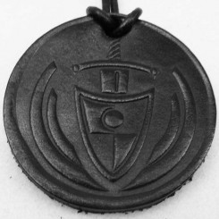 Lederanhänger "Silbernes-Lager" Schwarz 