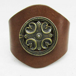 Armband  "Herzkreuz", "Braun 