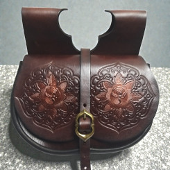 Nierentasche XL Rose Braun 