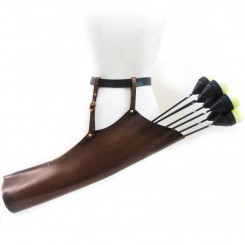 Runder Seitenköcher mit Boden, Braun 