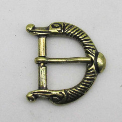 Wikingerschnalle 30mm Altmessing