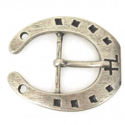 Schnalle "Hufeisen" Altnickel