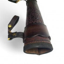 Schwertscheide braun/schwarz mit Muster "Taifun" 