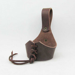 Geschnürter Hornhalter XL, Braun 