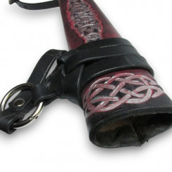Schwertscheide mit keltischen Muster rot/silber 