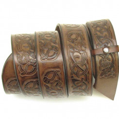 Wechselgürtel 4 cm "Oseberg" Mittelbraun-schwarz 