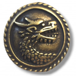 Zierniete "Drache Kreis" Altmessing