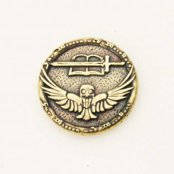 Zierniete Drachenfest Graues Lager 40 mm Altmessing