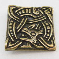 Zierniete "Wikinger - Drache" Altmessing