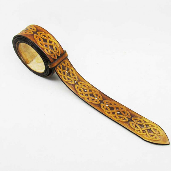 Wechselgürtel 4 cm "celtic" Gelbbraun 170cm / 155cm  +15,-EUR