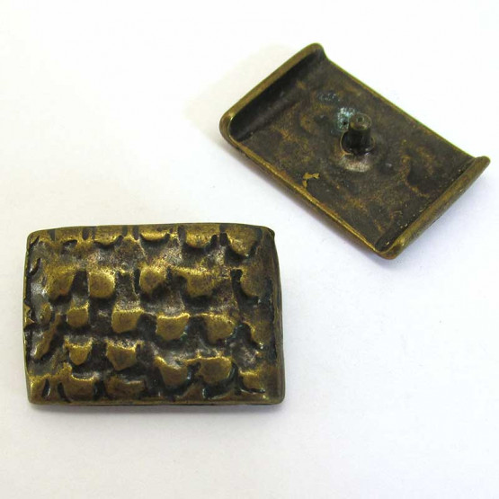 Zierniete "Schuppenbalken" Altmessing