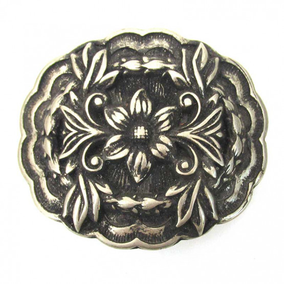 Buckle "Blume II" Altnickel