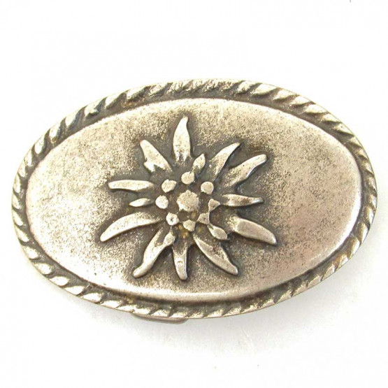 Buckle "Edelweiss oval" Altnickel