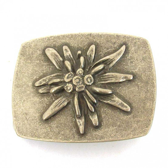 Buckle "Edelweiss" Altsilber