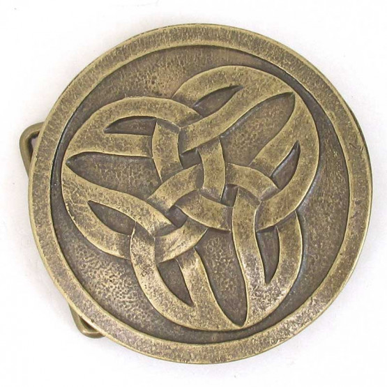 Buckle "Kreisknoten" Altmessing
