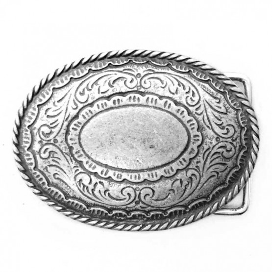 Buckle "Ornament Oval" Altnickel