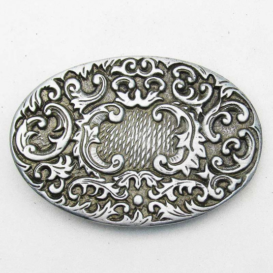Buckle "Ovale Ranken" Altnickel