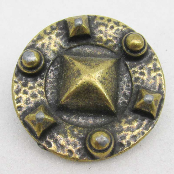 Zierniete "Pyramidenring" Altmessing