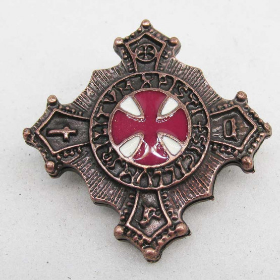 Zierniete "Templerorden" Altkupfer