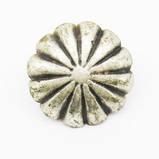 Zierniete "Rosette" Altnickel