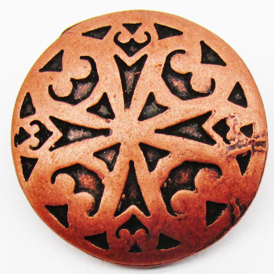 Zierniete "Rondel Ornament" Altkupfer