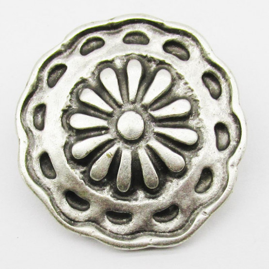 Zierniete "Rosette" Altnickel