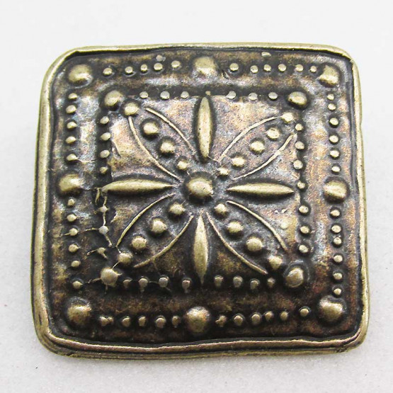 Zierniete "Quadrat" Altmessing