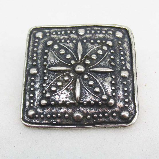 Zierniete "Quadrat" Altnickel