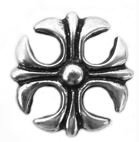 Zierniete "Lilienkreuz" Altnickel