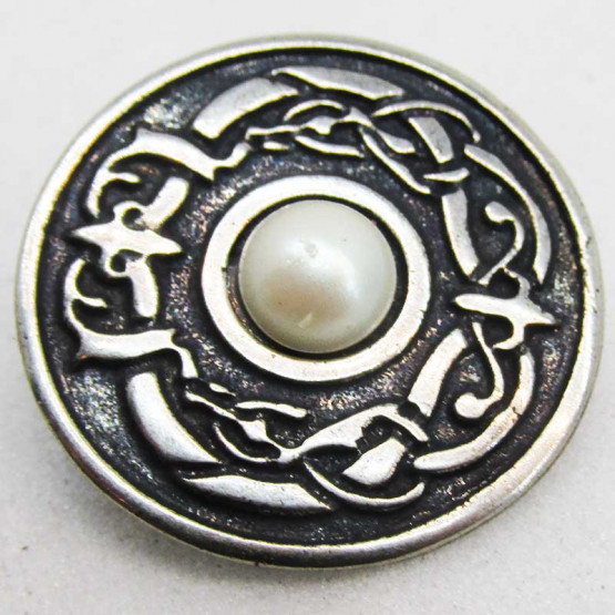 Zierniete "Dragoneye" Altnickel-Perle