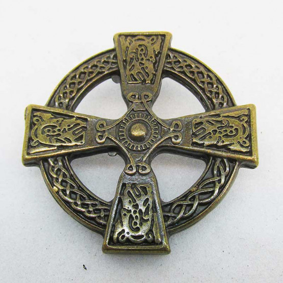 Zierniete "Celtic Cross" Altmessing