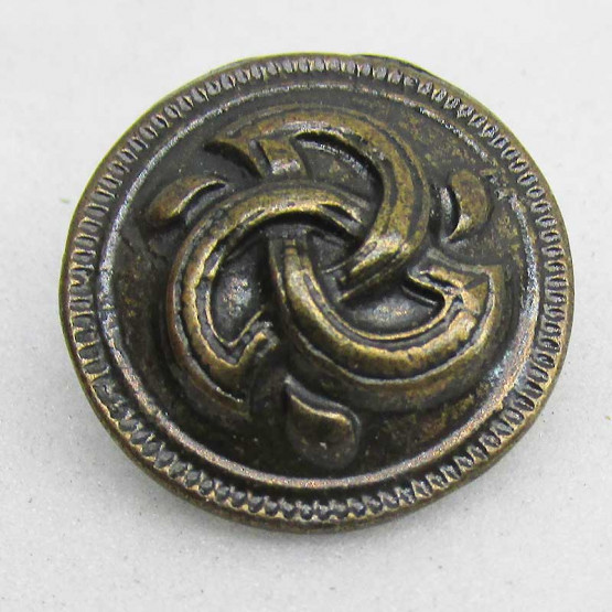 Zierniete "Triskel" Altmessing